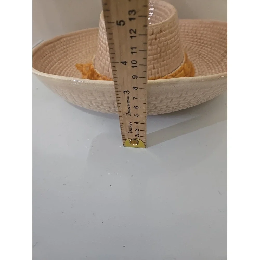 Vintage 1986 Whittier Pottery Chip & Dip Mexican Hat Bowl Handcrafted WPO 86
